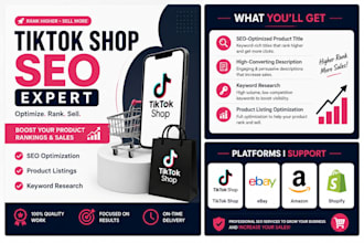 do ebay and tiktok shop SEO product listing and optimization