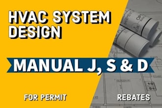 provide acca hvac manual j, manual d, manual s load calculations and duct design