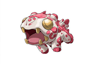 draw your fakemon in the official pokemon art style