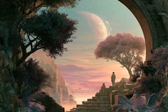 design fantasy album cover art with amazing effects