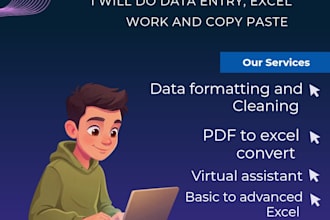 do bulk data entry, product listing and lead generation