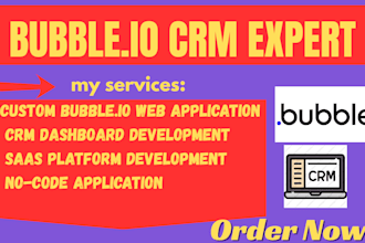 do bubble io CRM dashboard saas no code app development expert web application