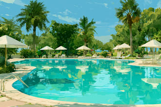 draw swimming pool site plan, pool design, permit set