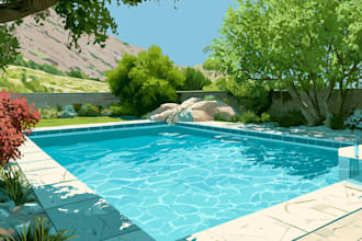 do garden swimming pool patio pergola deck