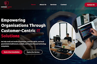 create a professional website for your small business