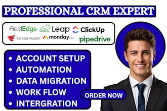 pipedrive monday com leap servicefusion buildern fieldwire clickup