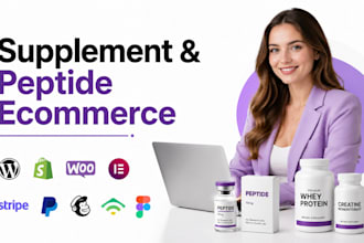 build a supplement website, peptide ecommerce website fda complaint website