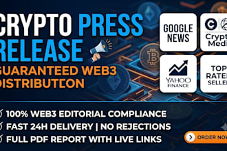 crypto press release distribution and web3 writing for google news media sites