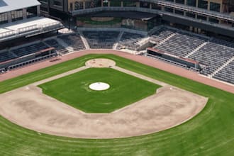 retrofit 3d baseball field,golf course design,sport facility render,cgi stadiums