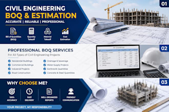 do construction quantity takeoff, boq, cost estimation and excel work