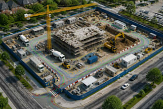 design construction site logistics, traffic management plans