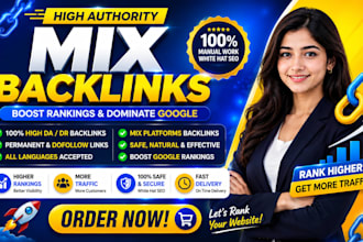 create mixed backlinks with manual white hat link building