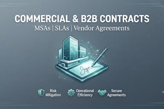 prepare legally structured commercial contracts and service agreements