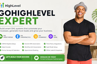 ghl credit repair, chiropractics, legal, saas mode setup, ecommerce