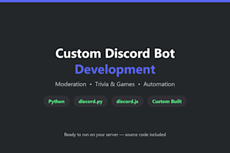 develop a custom discord bot for your server