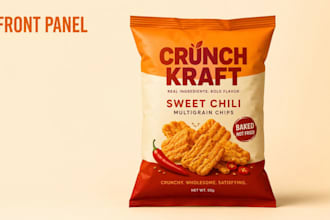 design food pouch and snack packaging