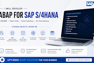 develop sap s4 hana abap objects