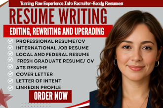 write edit, upgrade professional resume CV writing for phd MBA or fresh graduate