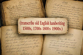 do transcription of old and historical english handwriting