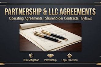 draft legally binding business partnership and company agreements
