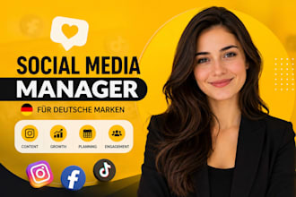 be your german social media manager and marketing manager expert