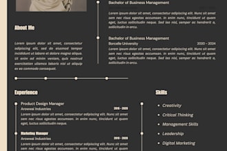 design and format a professional structural resume or CV