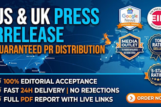 publish UK press release submit news article US pr distribution to media outlet