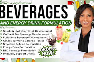 do food formulation, beverages, energy drink, juice, smoothie and wellness drink