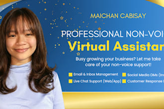 be your professional email and chat support virtual assistant