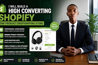 build a high converting shopify one product dropshipping store