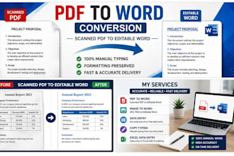 manually convert scanned PDF to editable word with formatting