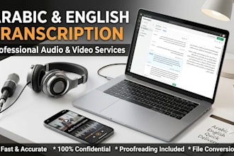 do accurate audio and video transcription in arabic and english