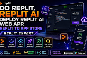do replit, replit ai deploy replit ai web app, replit to app store replit expert