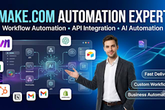 setup make com automation and fix make scenario,  make com