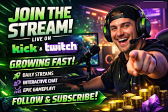 kick promotion, channel promotion, kick followers live viewers twitch affiliate