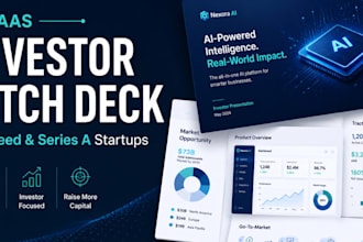 design an ai saas investor pitch deck for seed and series a startups