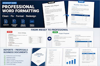 professionally format and fix microsoft word documents