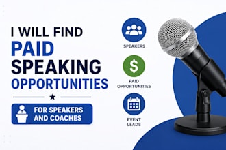 find paid speaking opportunities for speakers and coaches