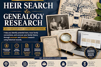 conduct professional heir search and genealogy research