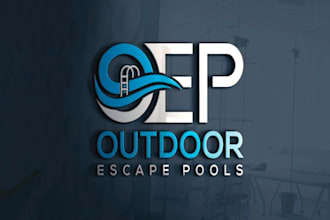 design summer swimming pool spa logo for your business
