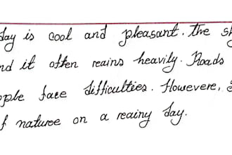 handwrite your text neatly