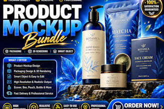 do professional ecover bundle, 3d product mockup and product design that sell
