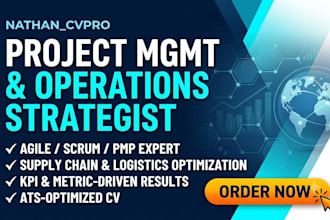 ats project manager, operations, supply chain, marketing, cv, business resume