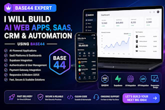 build ai web apps, saas, CRM, and automation using base44