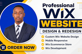 design responsive wix website, wix website redesign and wix website development