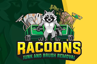 create junk removal and pressure washing logo