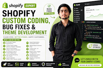 fix shopify bugs, errors and custom coding issues