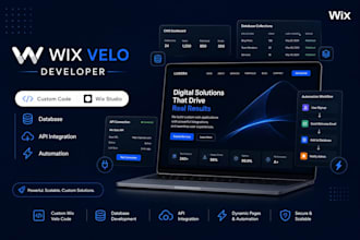 develop wix velo,wix code,wix studio website, wix website design redesign  wix