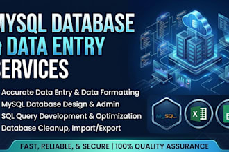 do mysql database and data entry support