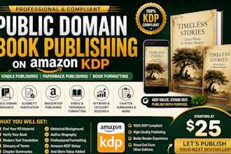 do amazon KDP public domain book publishing and formatting